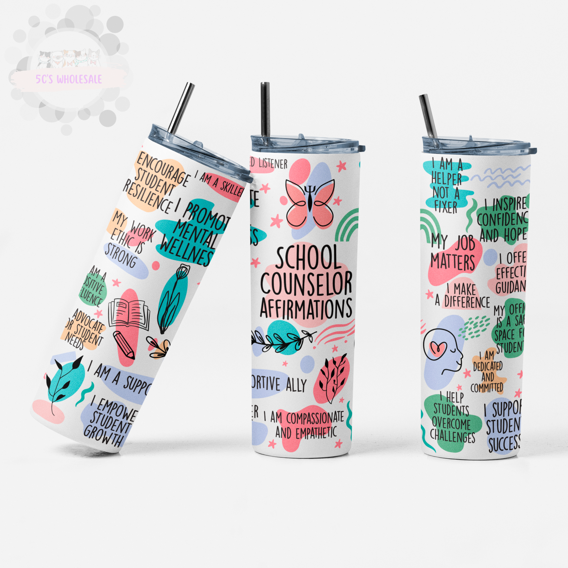 School Counselor Daily Affirmations Tumbler