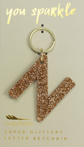 N Glitter Keychain