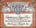 Budweiser Historic Label Tin Sign