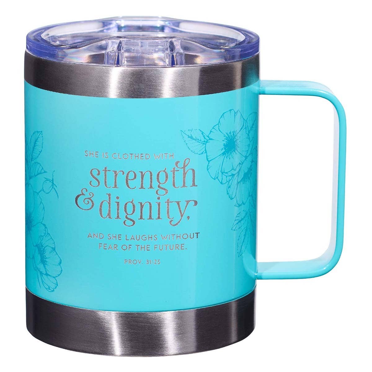 She is Clothed...Teal Stainless Steel Mug