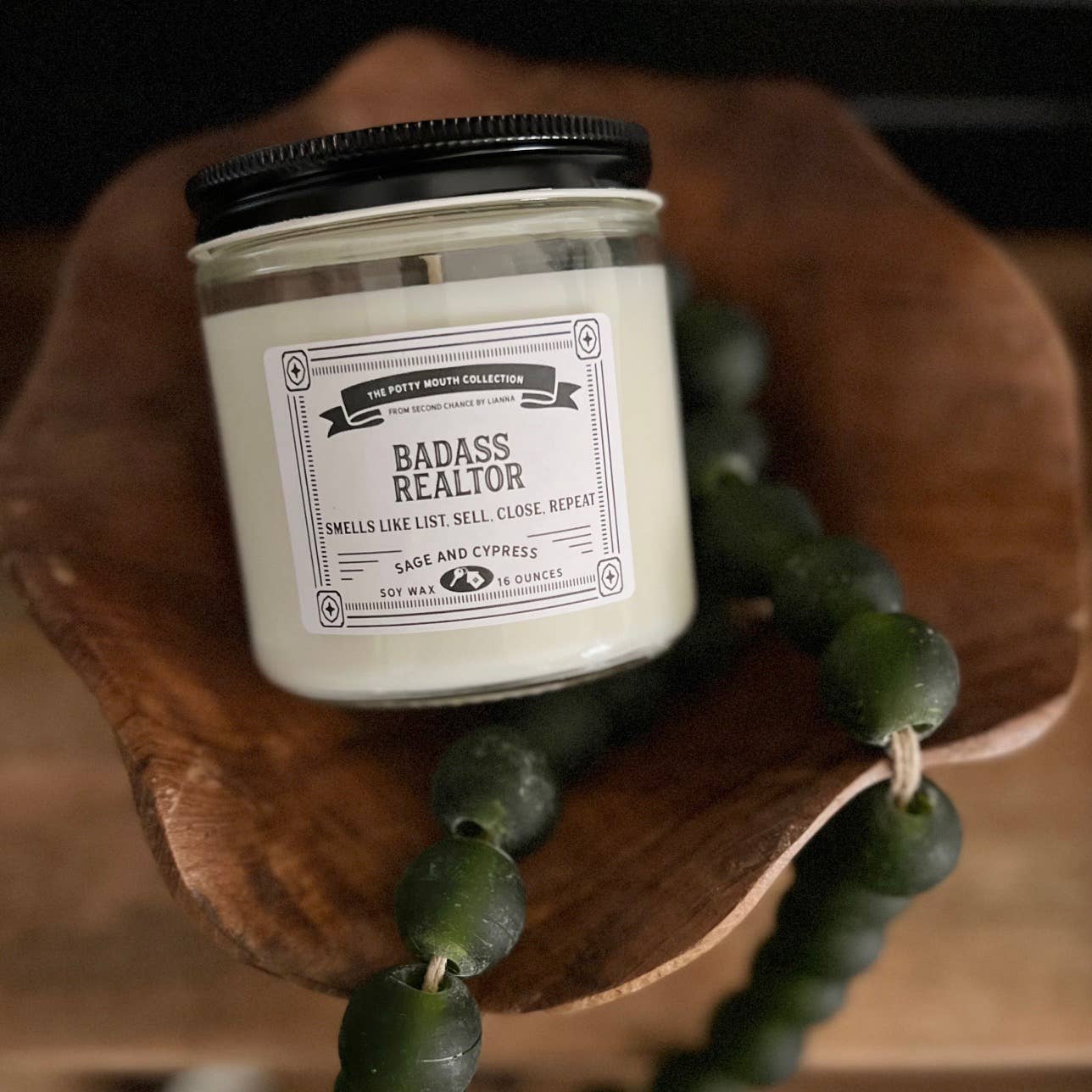 Badass Realtor Potty Mouth Candle