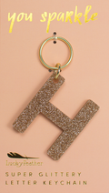 H Glitter Keychain