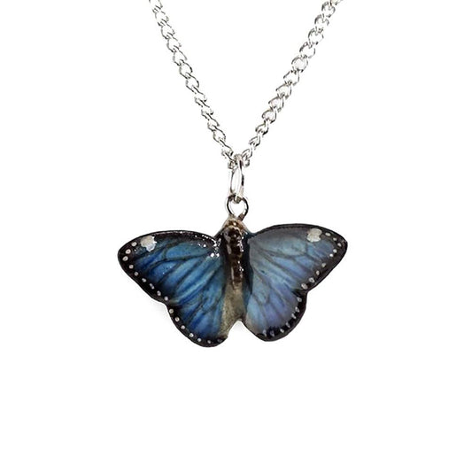 Blue Morpho Butterfly Pendant