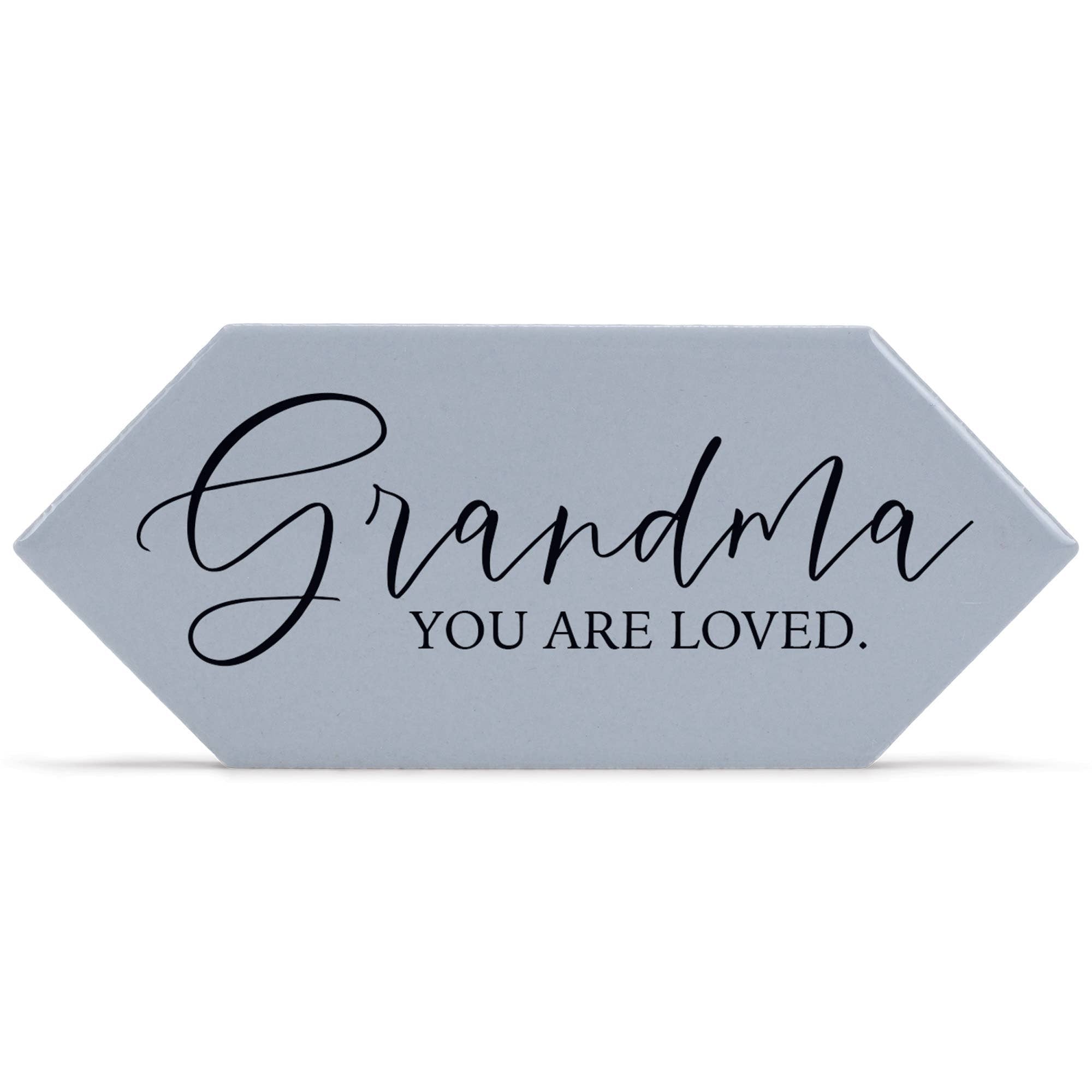 Grandma, You Are Loved Grey Tile