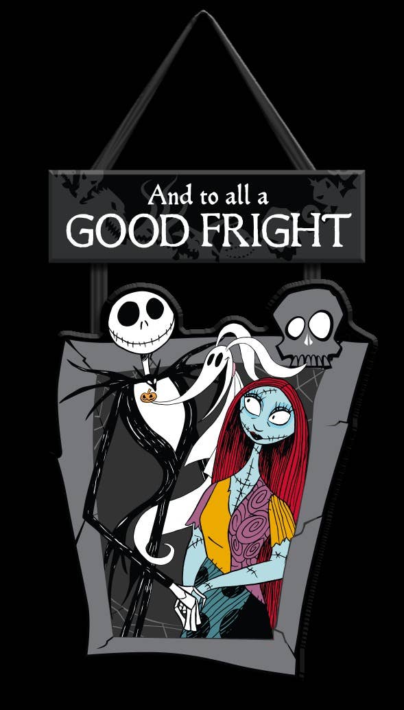 And To All a Good Fright..Nightmare Before Christmas 2pc Hanging Sign