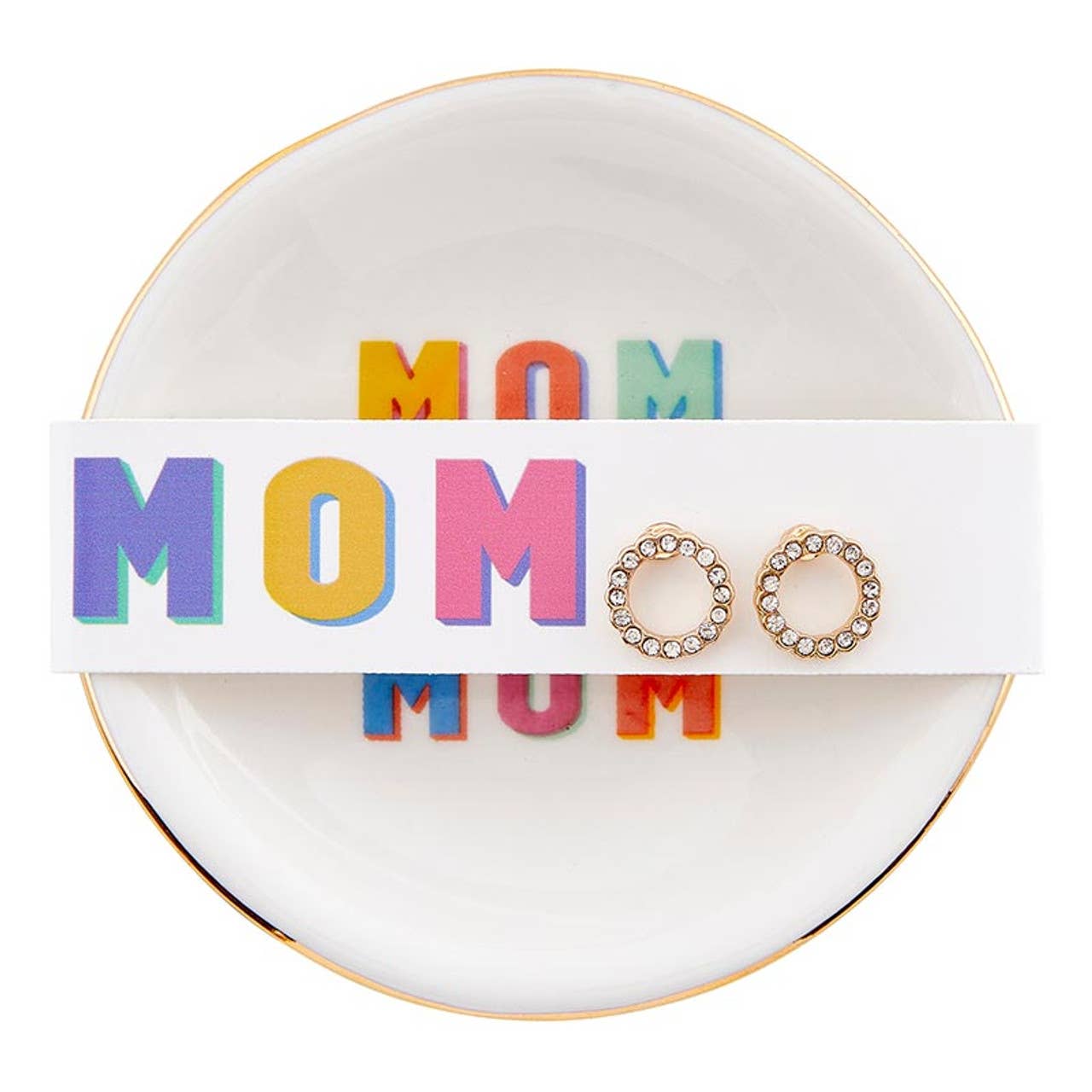 MomMomMom Earring and Trinket Tray Set