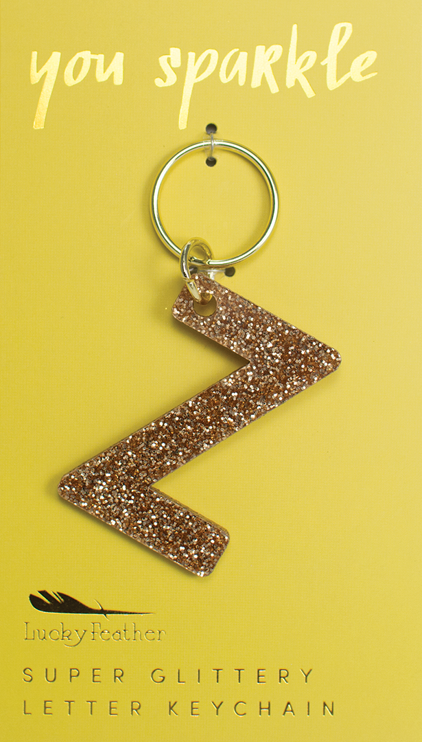 Z Glitter Keychain