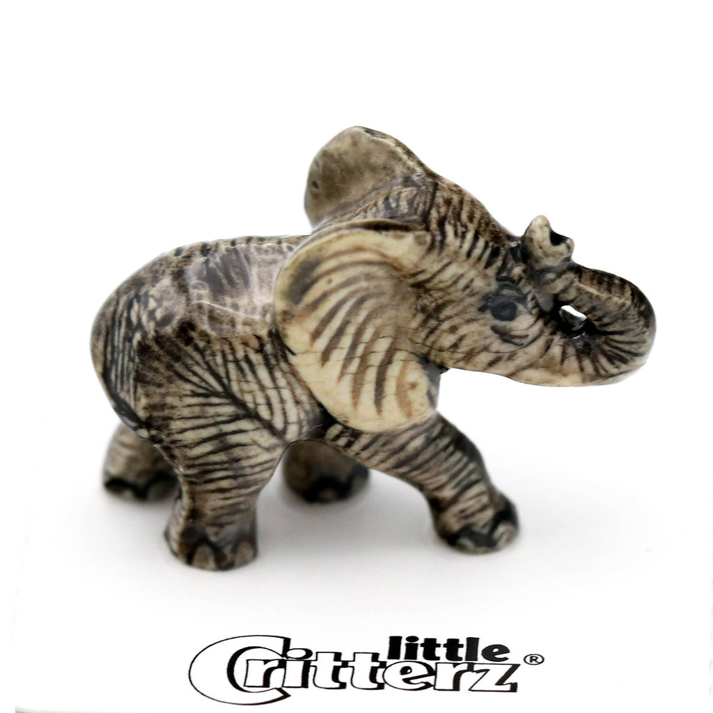 Savanna African Elephant Calf Mini Figurine