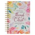 I Can Do All Things... Floral Large Wirebound Journal