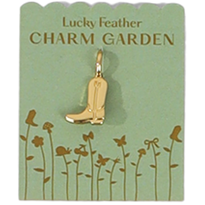 Charm Garden Gold Cowboy Boot