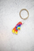 Tie Dye Croc Keychain