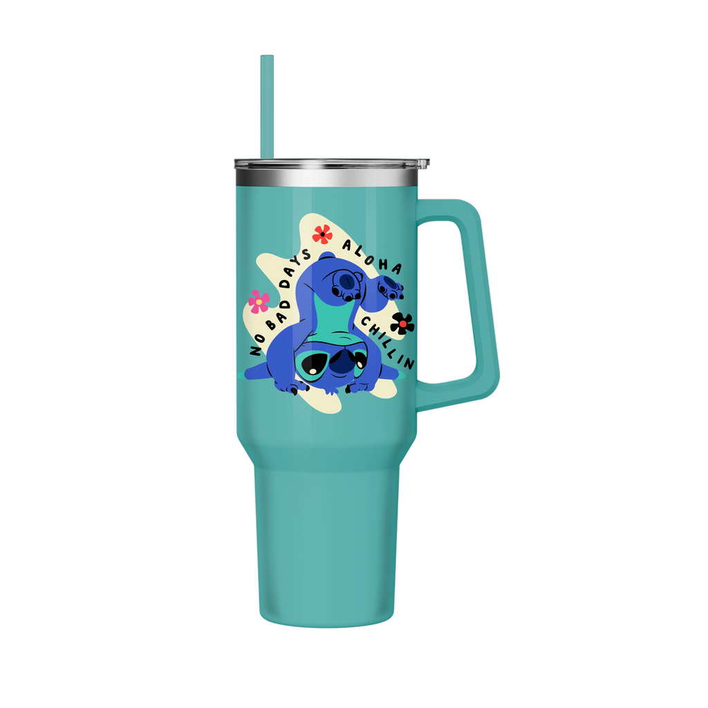 No Bad Days Stitch Stainless Steel Tumbler w/ Handle