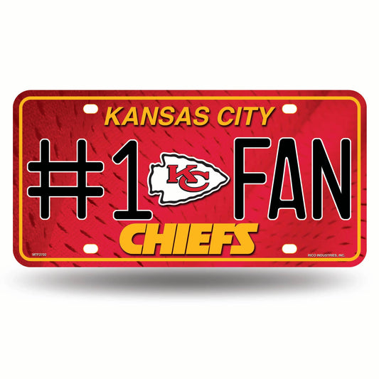 Kansas City Chiefs #1 Fan Metal Tag/License Plate