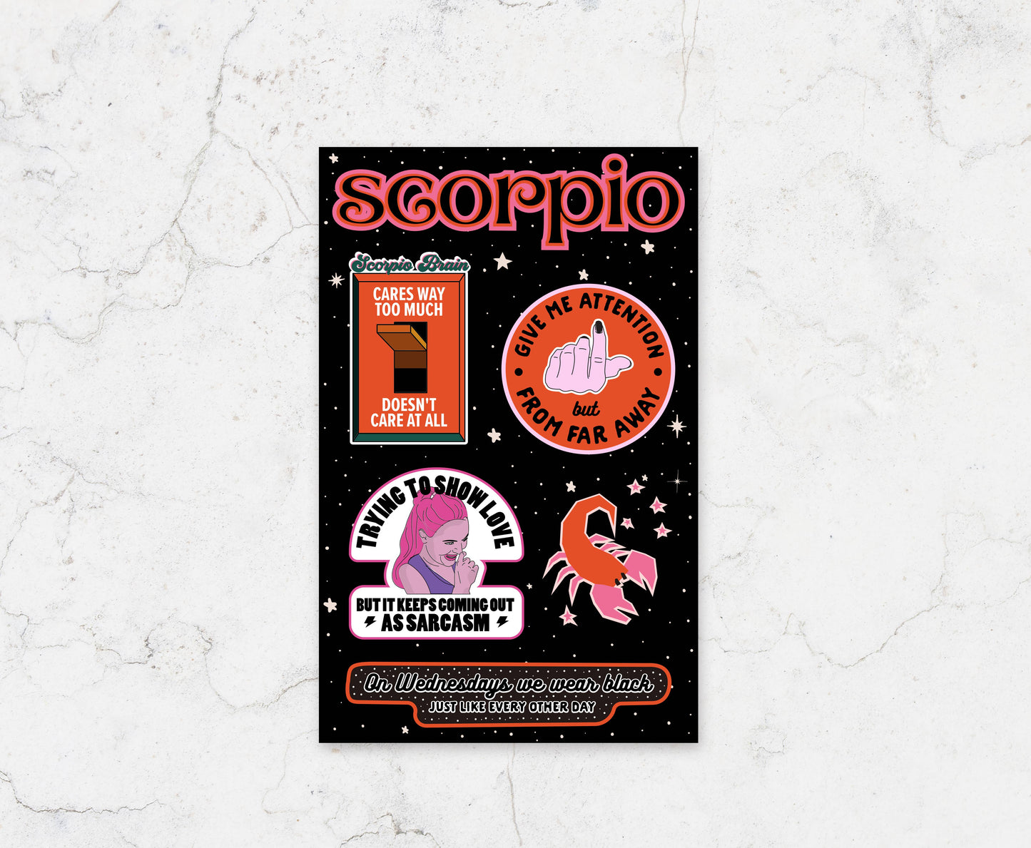 Scorpio Sticker Sheet