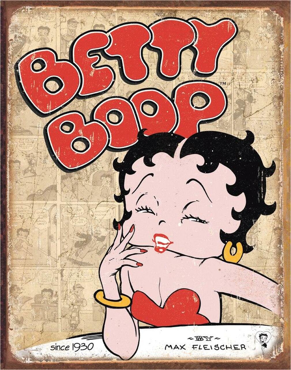 Betty Boop Retro Panels Tin Sign – Dreams and Rainbows