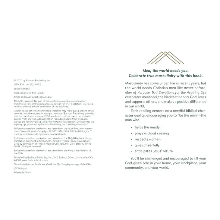 Man of Purpose Devotional