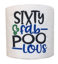 60 Years Old (Blue) Embroidered Toilet Paper