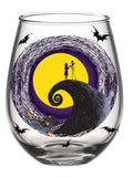 Nightmare Before Christmas Jack and Sally on Hill Stemless Wine