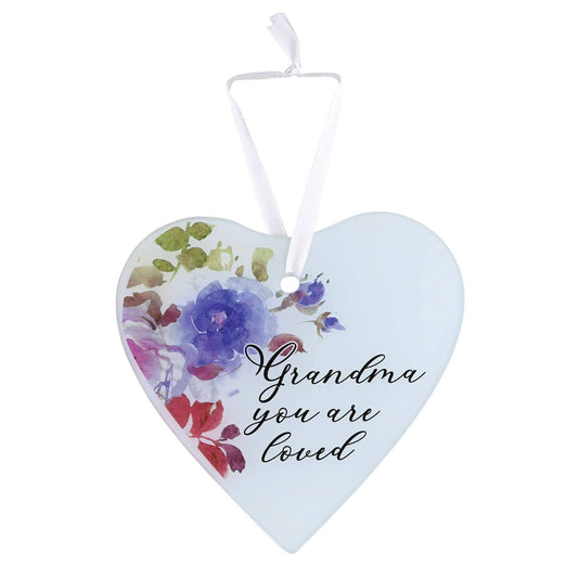 Grandma You Are Loved Glass Ornament