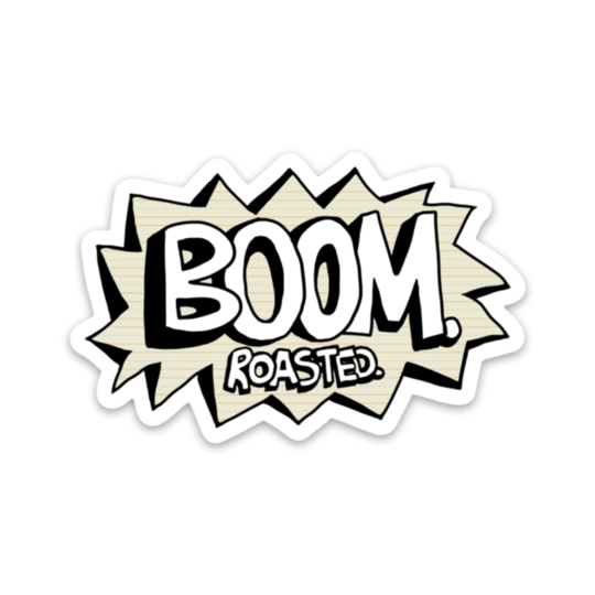 Boom Roasted Office Fan Art Sticker