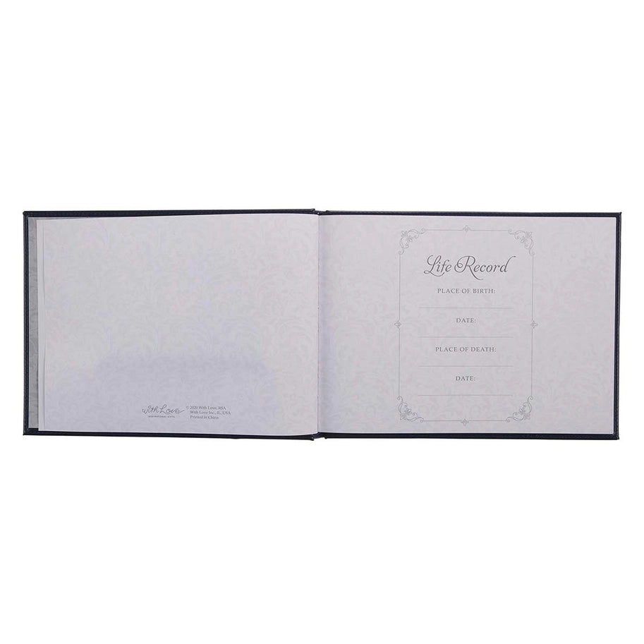 In Loving Memory Navy Medium Guest Book