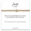 Faith Over Fear Cross Gold Bracelet