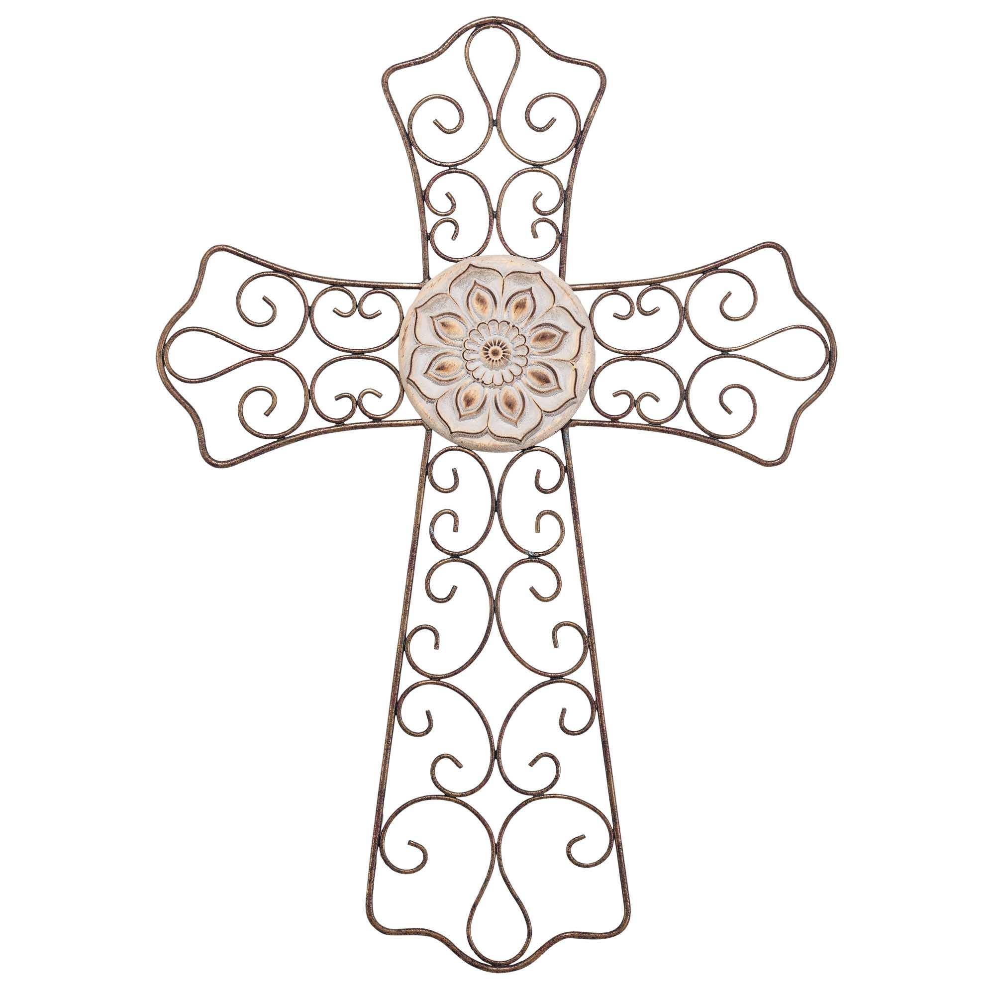 Patine Finish Metal Wall Cross