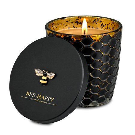 Bee Happy Scented Candle- Honey & Amber