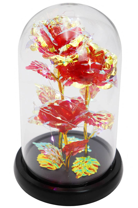 Red Triple Galaxy Rose Dome LED