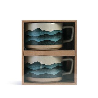 Mountain Lodge Soup Mug Set of 2