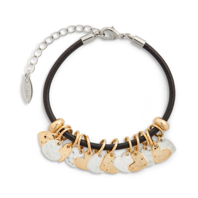 Heart/Charm Bracelet The Giving Collection Demdaco - Black