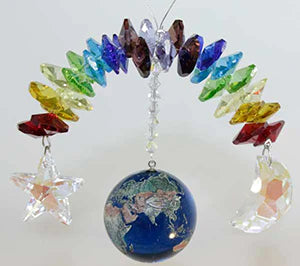 Crystal Earth Moon Star Rainbow