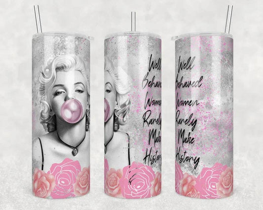 Marilyn Monroe Pink Bubble Tumbler