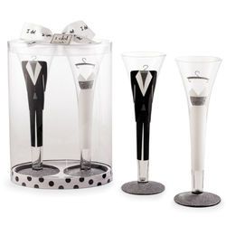 Bride and Groom Champagne Flute Set