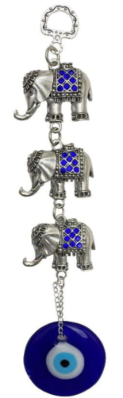 Lucky Elephant Evil Eye Hanging Amulet