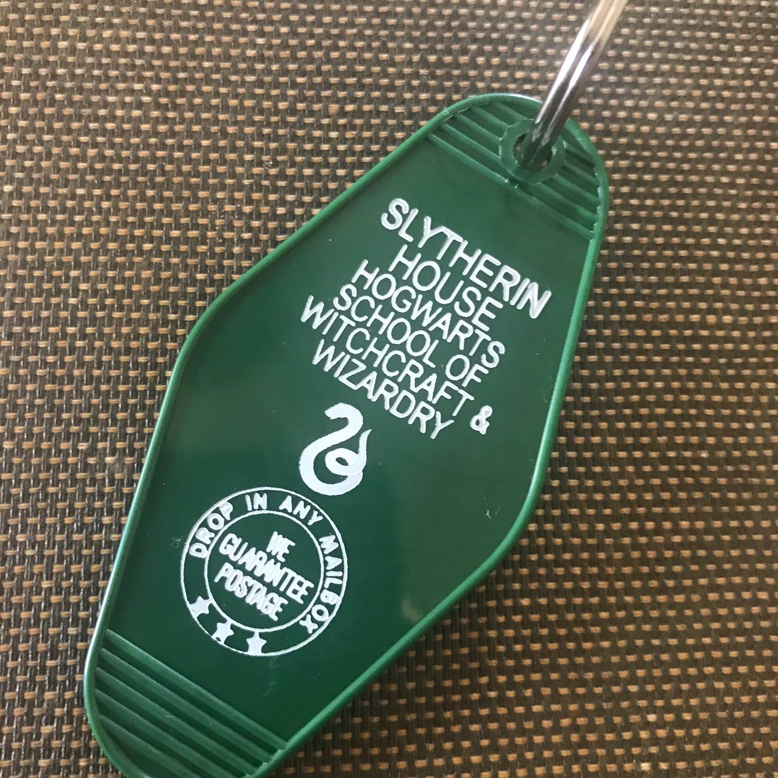 Slytherin Hogwarts House Motel Key Fob