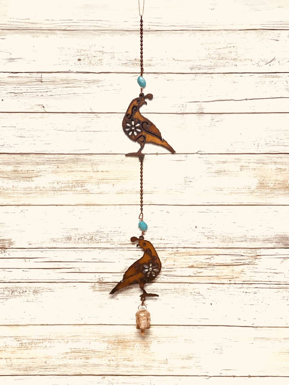 Quail Double Bell  Garden Chime