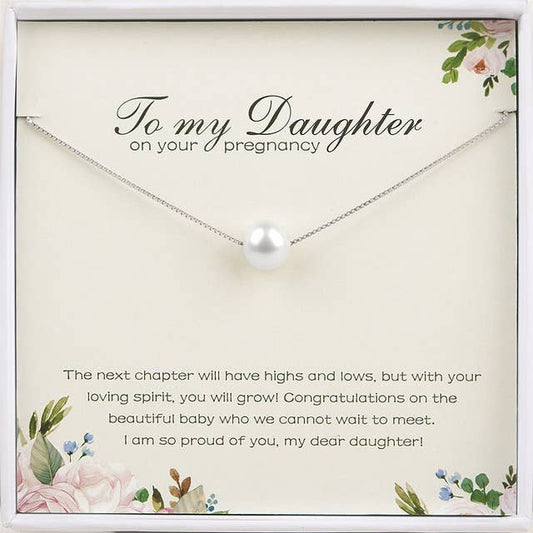To My Daughter Pearl Pearl Necklace