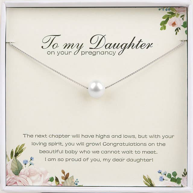 To My Daughter Pearl Necklace