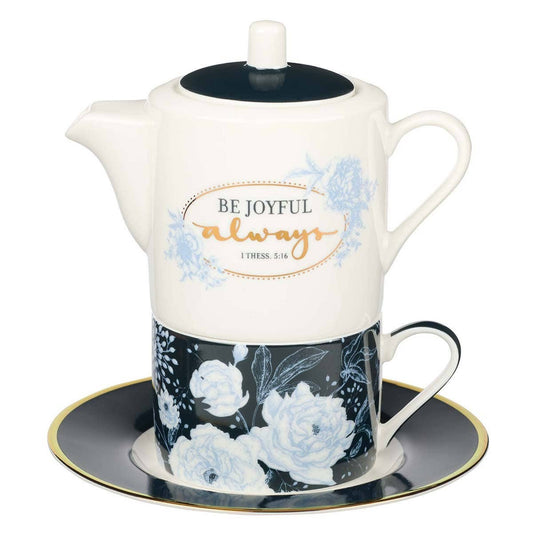 Be Joyful Always Tea for One Tea Set