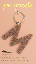 M Glitter Keychain