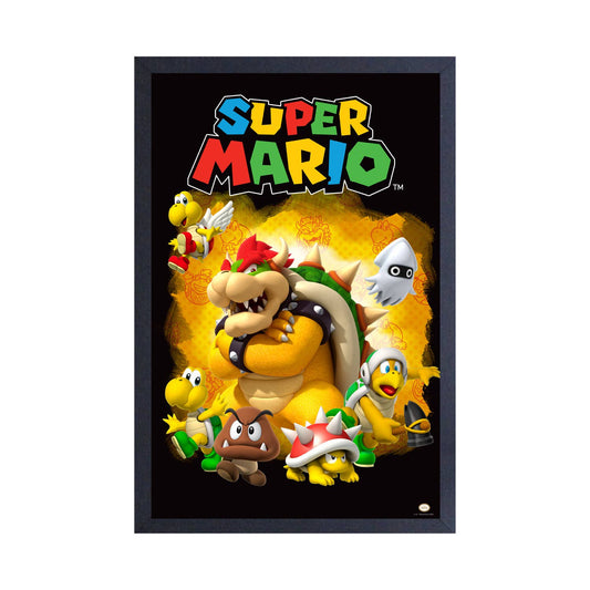 Super Mario Bowser and His Minions Framed Print