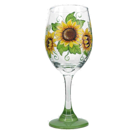 Sunflowers Stemware Wine Glass