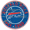 Buffalo Bills Round Wood Sign