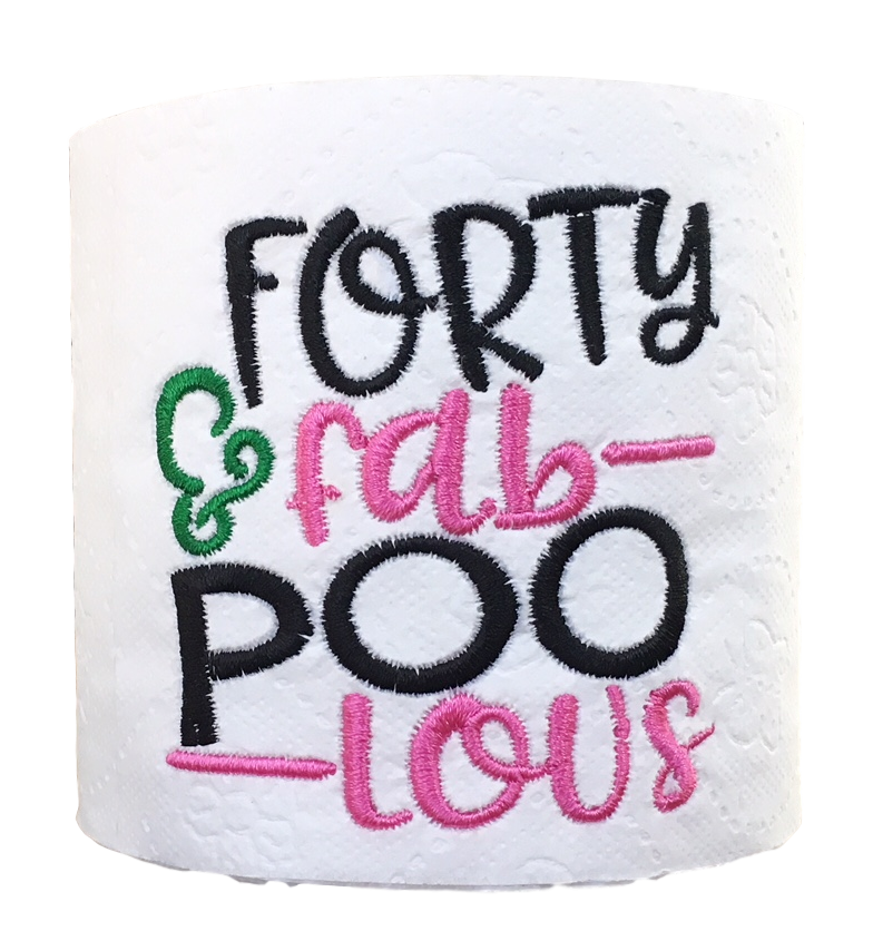 40 Years Old (Pink) Embroidered Toilet Paper