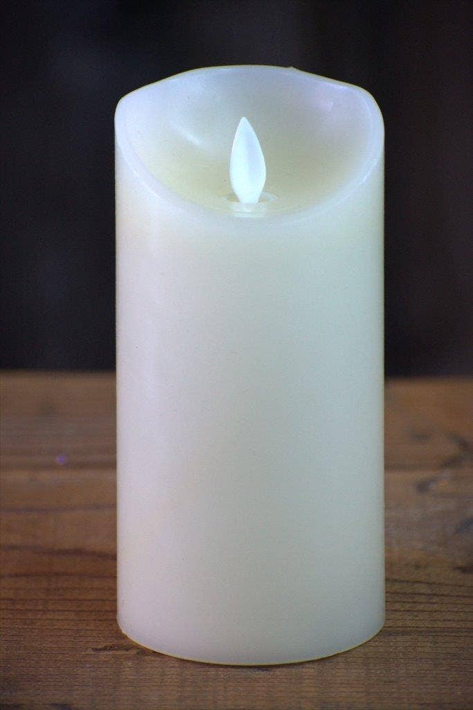 Cream Non Drip Moving Flame LED Candle 3in by 6in Wholesale Home Decor