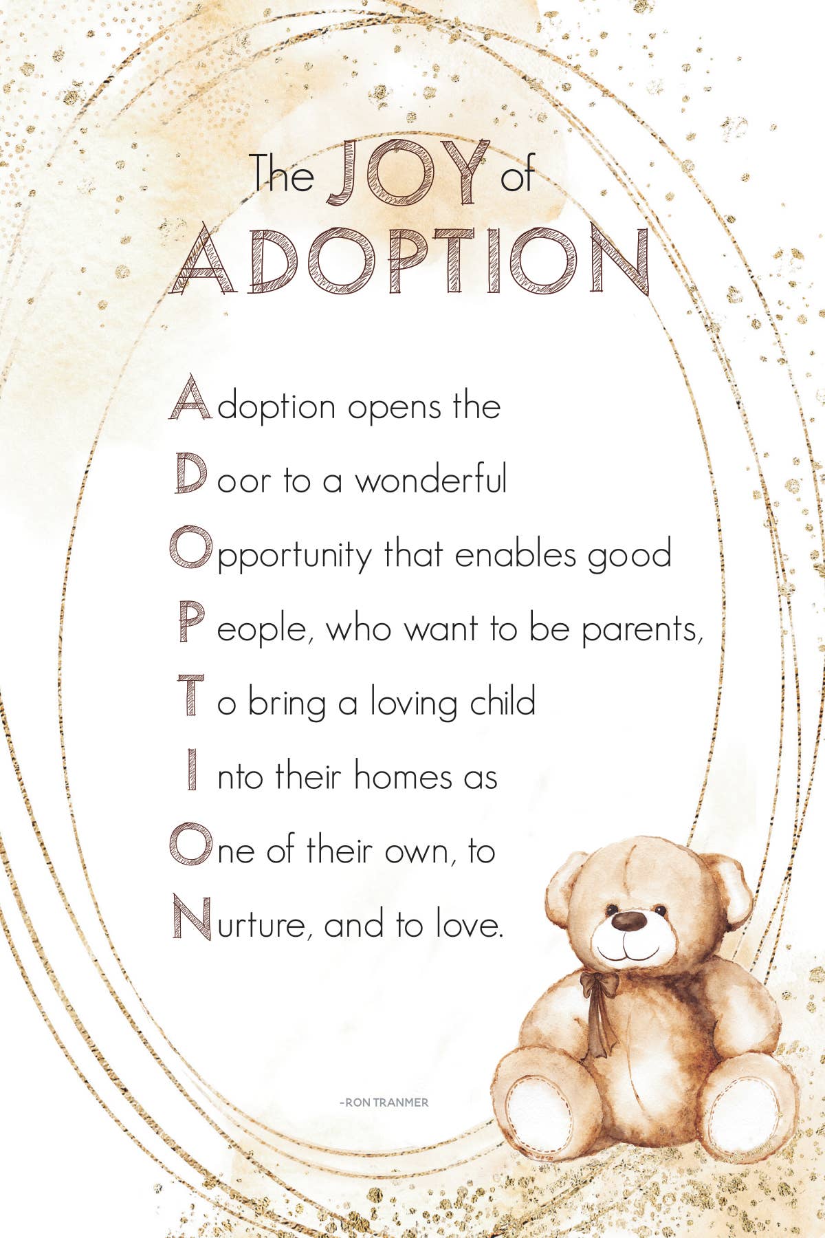 The Joy of Adoption Wood Sign