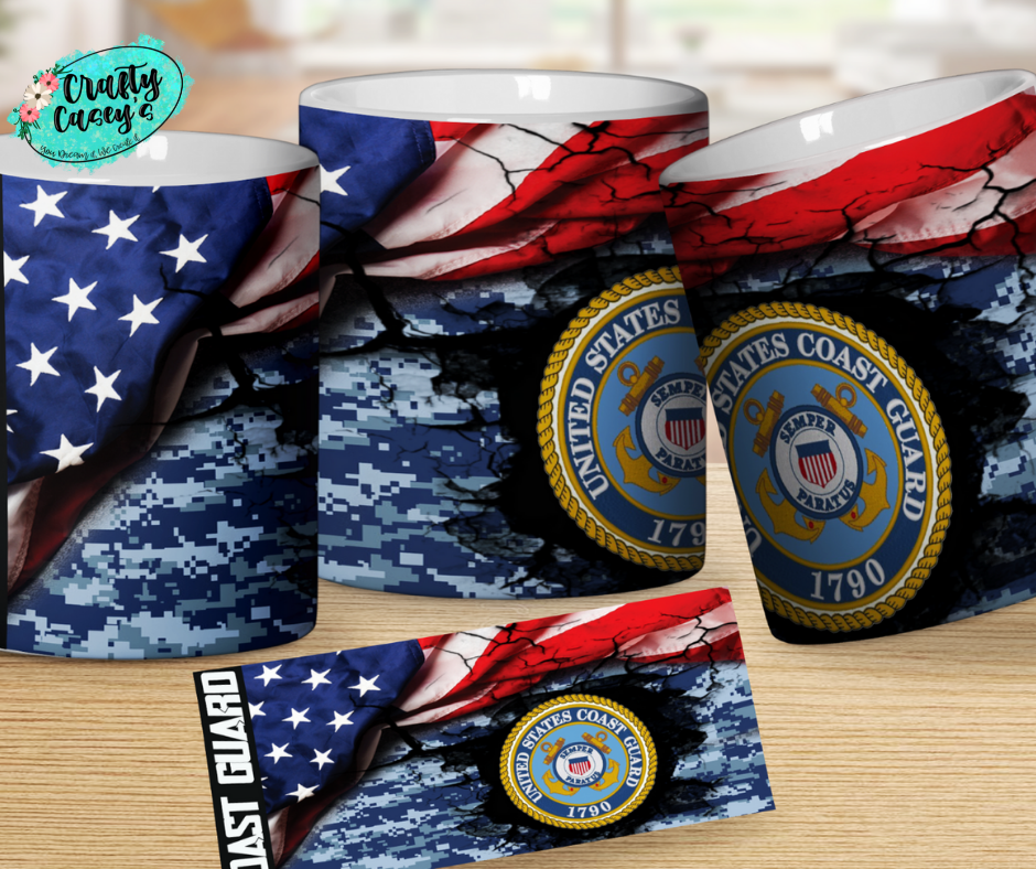 Crafty Casey's - U.S. Coast Guard Military Coffee Cup