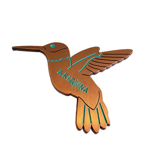 Arizona Hummingbird Magnet Bronze