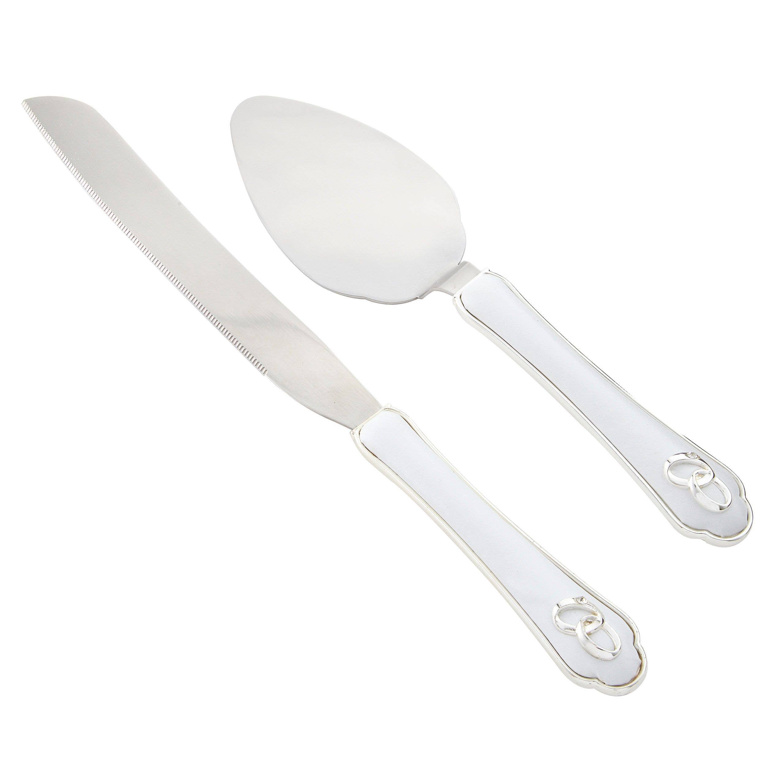 Elegance - Wedding Knife/Server, Double Rings